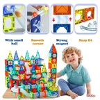 Magnetic Tile Marble Run Castle Set - 97 pcs