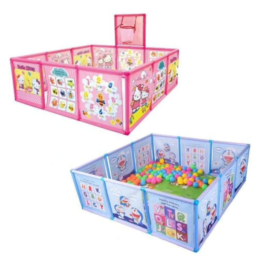 Hello Kitty Foldable Ball Pit with Basketball Hoop