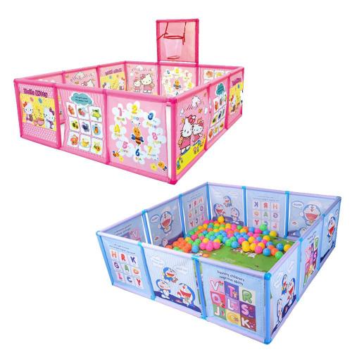 Hello Kitty Foldable Ball Pit with Basketball Hoop
