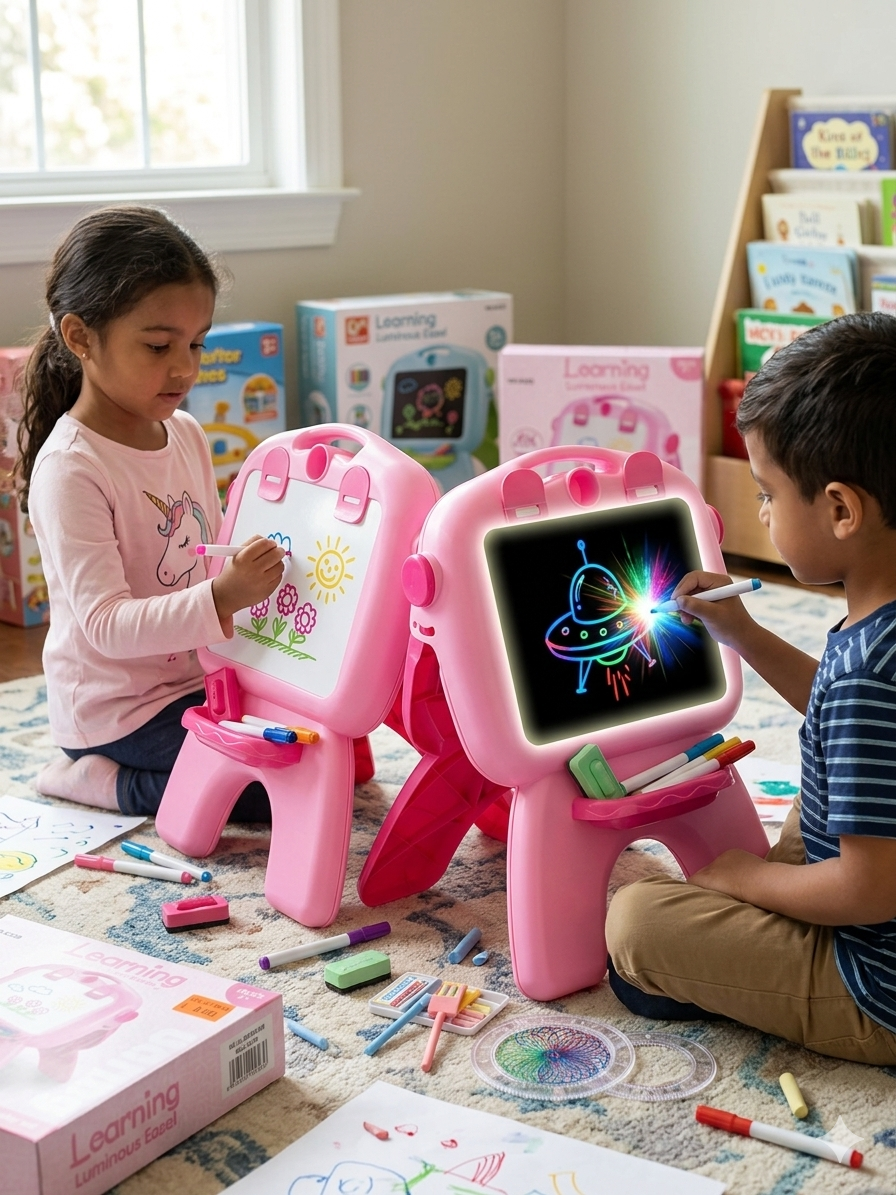 Kids 2-in-1 Learning Easel & Drawing Board