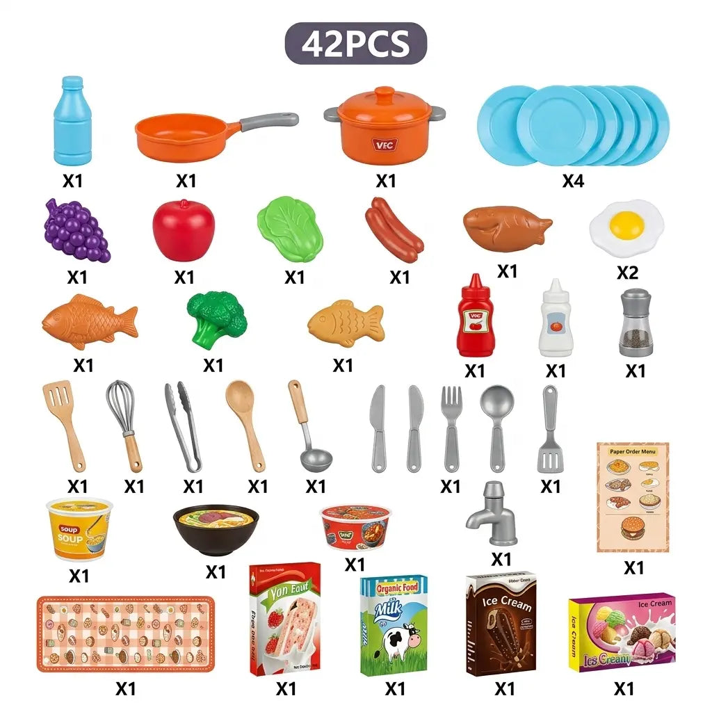 Happy Kitchen Cooker Playset - 42 Pcs