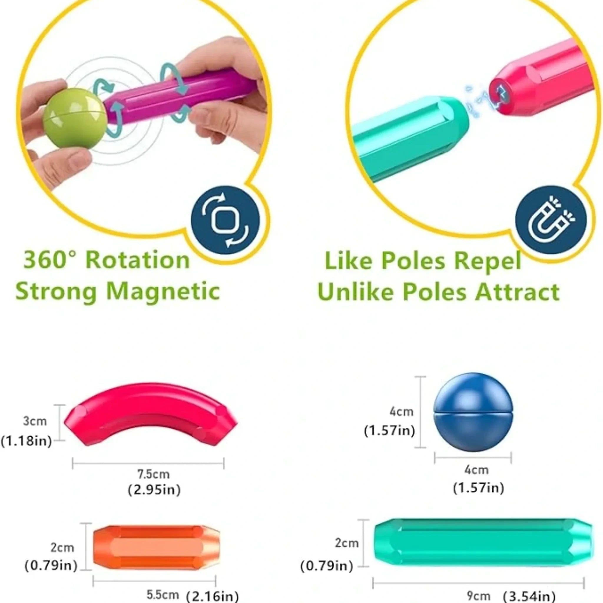 Magnetic Building Sticks - 36 pcs