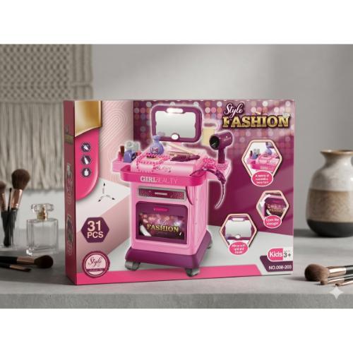Style Fashion Girl Beauty Makeup Vanity Trolley