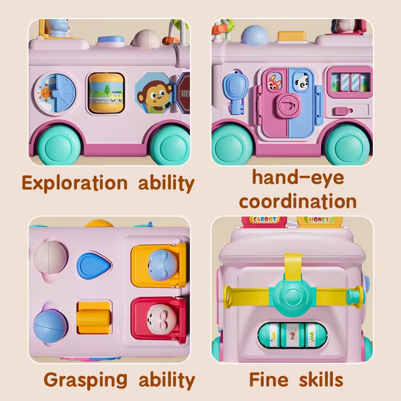 Montessori Busy Bus - 7 in 1